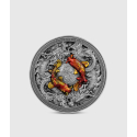 Koi and Dragons 2 oz stříbrná mince 2023