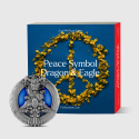 PEACE SYMBOL DRAGON & EAGLE 3 OZ stříbrná mince 2022