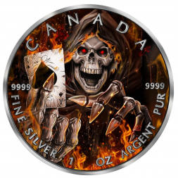 GRIM REAPER V - DEATH MAPLE LEAF ARMAGEDDON 1 oz stříbrná mince 2022