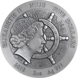 WHYDAH GALLY 2 oz stříbrná mince 2019