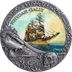 WHYDAH GALLY 2 oz stříbrná mince 2019