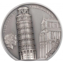 ŠIKMÁ VĚŽ V PISE 2 oz stříbrná mince 2022