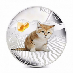 KOČKA POUŠTNÍ 1 oz stříbrná mince 2013
