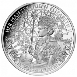 LONG MAY SHE REIGN (H.M.QUEEN ELIZABETH II.) 1 oz stříbrná mince 2020