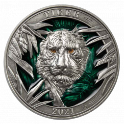MAJESTÁTNÍ TYGR 3 oz stříbrná mince 2021
