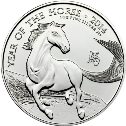 LUNAR YEAR OF THE HORSE 1 oz stříbrná mince 2014