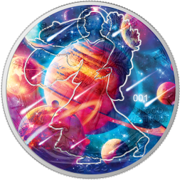Glowing Galaxy V 1 oz stříbrná mince 2023