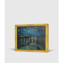 Starry Night Over the Rhone by Vincent van Gogh Gold Gilded 2 oz stříbrná mince 2022