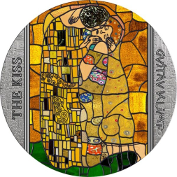 The Kiss Stained Glass Art 2 oz stříbrná mince 2023