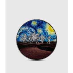Journey to the West on a Starry Night 2 oz stříbrná mince 2023