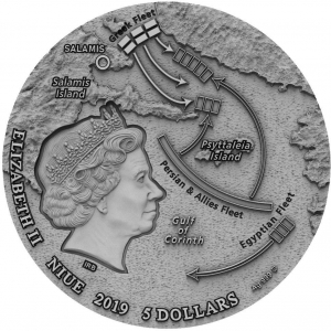 BITVA U SALAMÍNY 2 oz stříbrná mince 2019