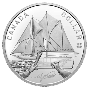 100TH ANNIVERSARY OF BLUENOSE stříbrná mince 2015