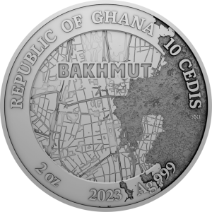FORTRESS BAKHMUT 2 oz stříbrná mince 2023