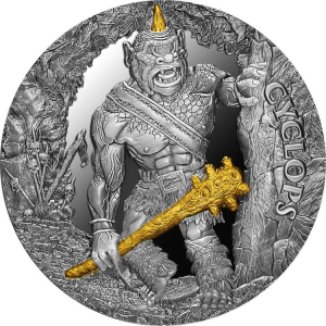 CYCLOPS Mýtická stvoření 2 oz stříbrná mince 2021