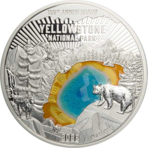 YELLOWSTONE 150g stříbrná mince 2022