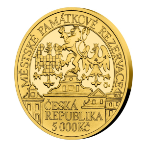 Zlatá mince 5000 Kč Litoměřice 2022 proof
