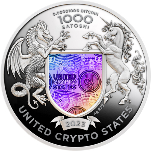 LIBERTY EAGLE United Crypto States 1 oz stříbrná mince 2023