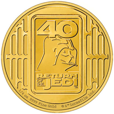 RETURN OF THE JEDI™ 40TH ANNIVERSARY STAR WARS™ 1/4 oz zlatá mince 2023 