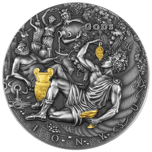 DIONÝSOS Bohové 2 oz stříbrná mince 2022 