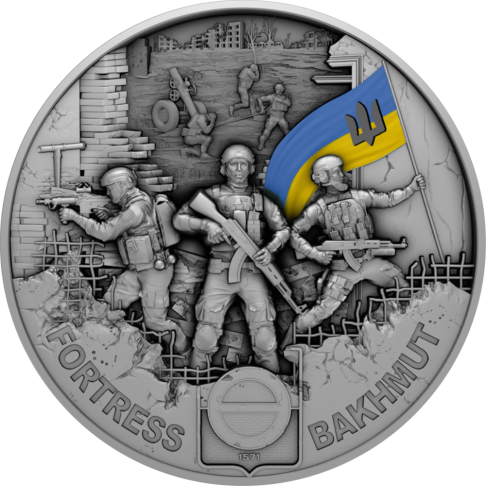 FORTRESS BAKHMUT 2 oz stříbrná mince 2023 