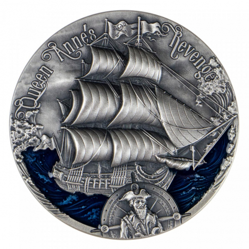 Queen Anne's Revenge 2 oz stříbrná mince 2019 