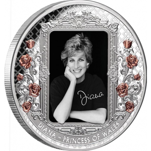 Stříbrná 5 oz mince Princezna Diana z Walesu 2022 