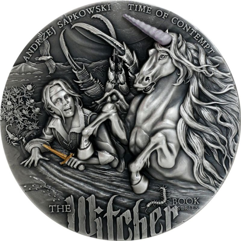 THE WITCHER TIME OF CONTEMPT 2 oz stříbrná mince 2022 