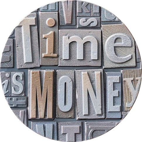 TIME IS MONEY 2 oz stříbrná mince 2023 