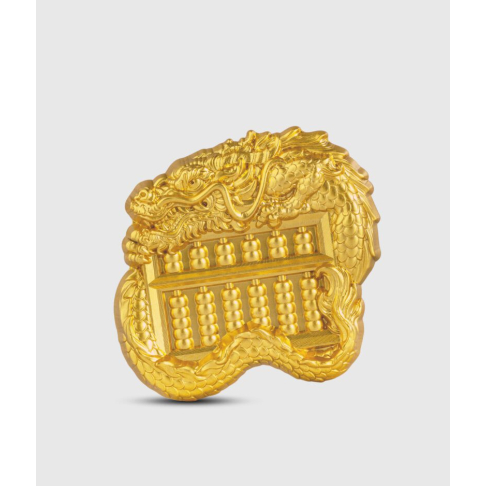 Chinese Dragon Abacus (Zlatý) 1 oz stříbrná mince 2023 