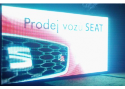 Led cedule vnitřní vnější P8 160x64cm plnobarevná