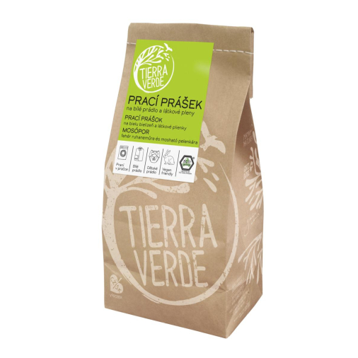 Tierra Verde Prací prášek z mýdlových ořechů na bílé prádlo a látkové pleny 850 g 