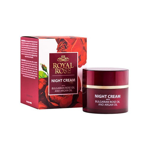 Royal Rose nočný krém s ružovým, argánovým, mandľovým a makadamiovým olejom 50ml 