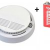 2x Požární hlásič a detektor kouře VIP-909 EN14604 s 9V baterií zdarma + 2x Samolepící magnetický držák pro hlásiče