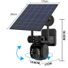 Otočná venkovní solární kamera na sim kartu Y10-4G-Q11 se dvěma objektivy