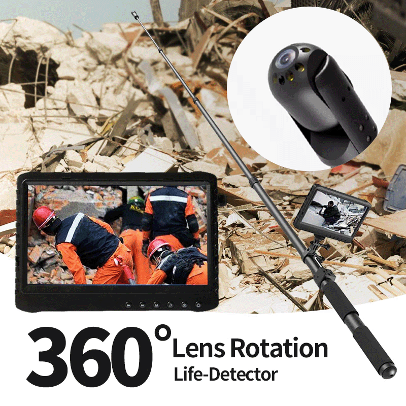 Teleskopická inšpekčná kamera 360 ° - life detector so 7" DVR monitorom Secutek SEE-LD360