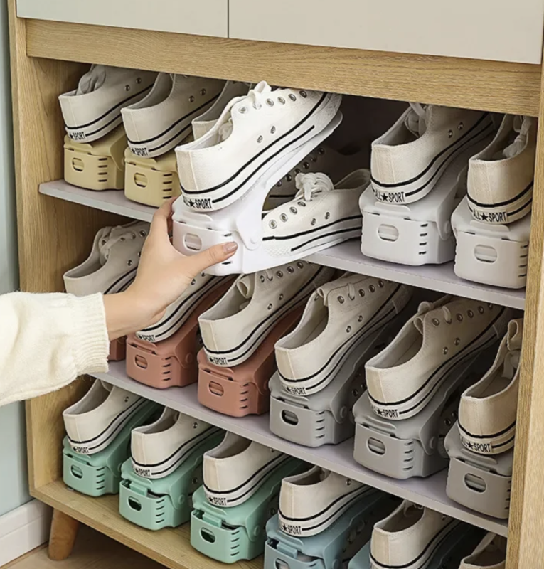 Schuh-Organizer für den Schrank, blau