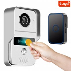 Fém WiFi IP videós kaputelefon DBV02P RFID olvasóval + 433MHz csengő