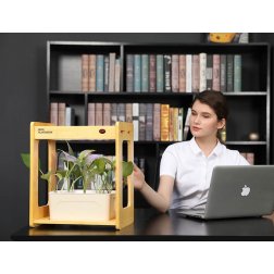 Dřevěný All-in-One hydroponický květináč MXM AV-20