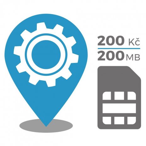 Konfigurace GPS lokátoru + SIM karta 200,- Kč kreditem a internetem na 1 měsíc 