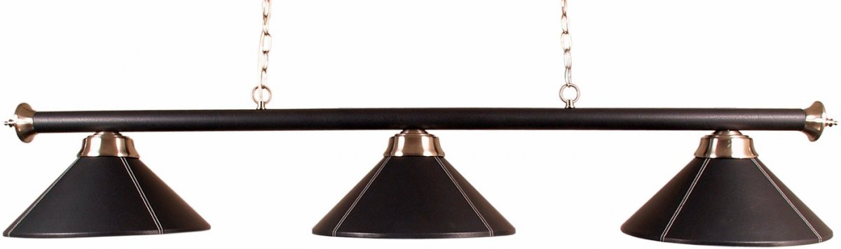 Biliardová lampa Leather Lux 3 Black 150cm