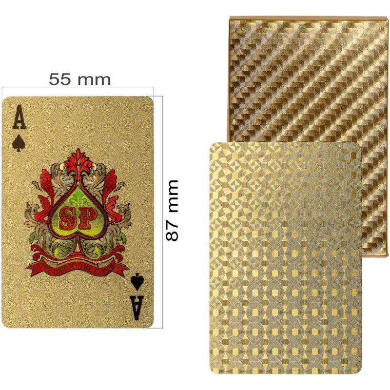Plastové pokrové karty zlaté Poker Deck