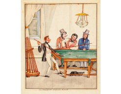 Plagát biliard - Der Billard Spieler