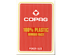 Pokrové karty COPAG PKJ JUMBO 100% plastové červené