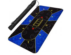 Poker podložka čierno-modrá 200x90cm rolovacia v obale