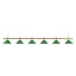 Biliardová lampa Snooker Lux 6 Green 276cm