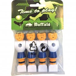 Buffalo hráči na stolný futbal 16mm 4ks modrí