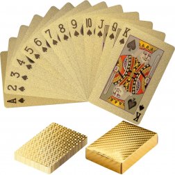 Plastové pokrové karty zlaté Poker Deck