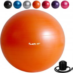 MOVIT® Gymnastická lopta s nožnou pumpou 75 cm oranžová