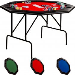 Skladací pokrový stôl OCTAGON 8 červený