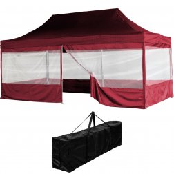 INSTENT Pro skladací pavilón 3x6m vínový